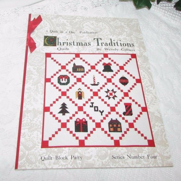 Quilt in a Day CHRISTMAS TRADITIONS Sewing Pattern Quilting Book Cottagecore - Picture 1 of 6